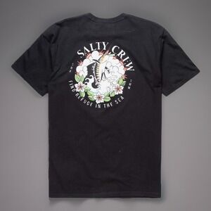 Salty Crew Men's Size Medium Stop Teasing Short Sleeve Tee Black Find Refuge NWT